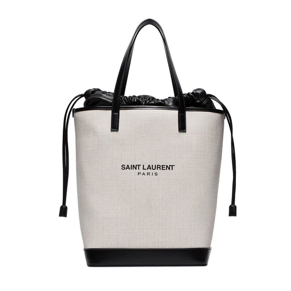 Saint Laurent Teddy Canvas Tote - Picture 1 of 8